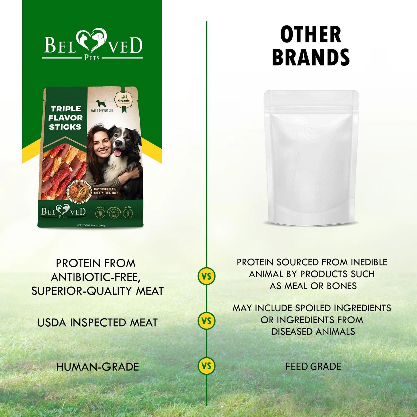 Beloved Pets Organic Triple Flavor Twists 10 oz