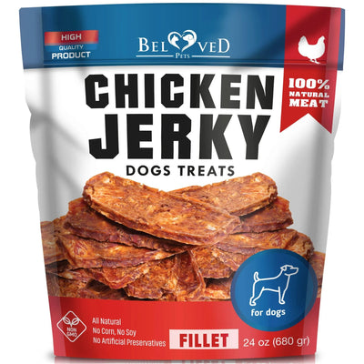 Beloved Pets Dog Treats Natural Chicken Jerky Grain Free
