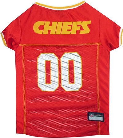Kansas City Chiefs Pet Striped Jersey by Pets First