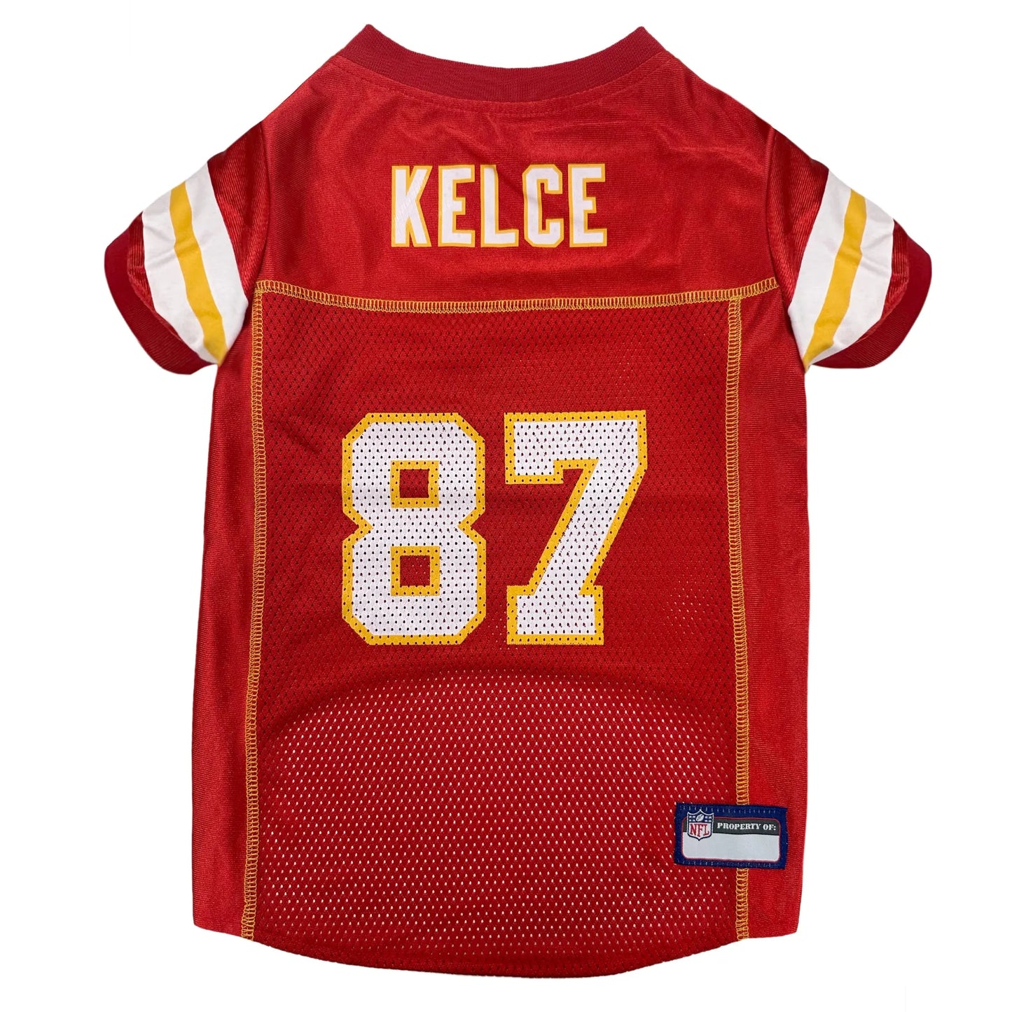 Travis Kelce Pet Striped Jersey (Kcc) - Your Pet Connection