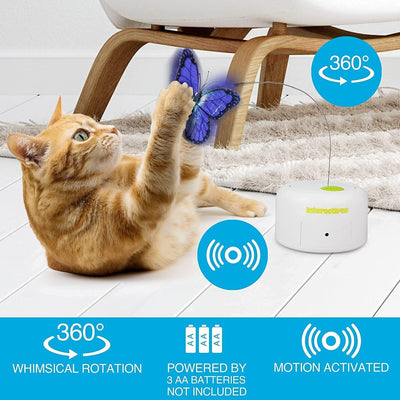 Interactives - Motion Activate Cat Toys Butterfly Flutter Bug