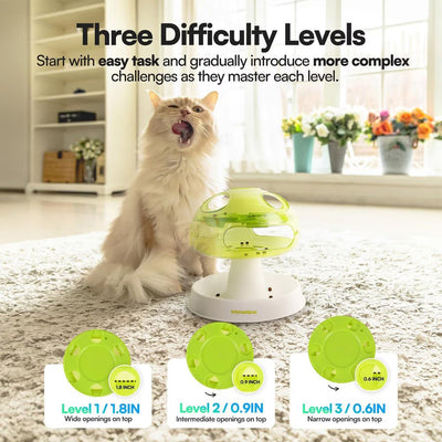 Interactives -Mushroom cat puzzle toy for Enrichmentni