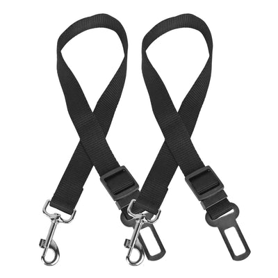 2Pcs Pet Dog Seat Belt Leash Adjustable Pet