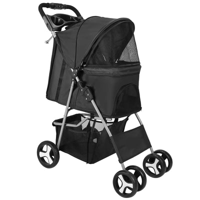 Linx Group Pet Stroller All Terrain Mesh Windows Storage
