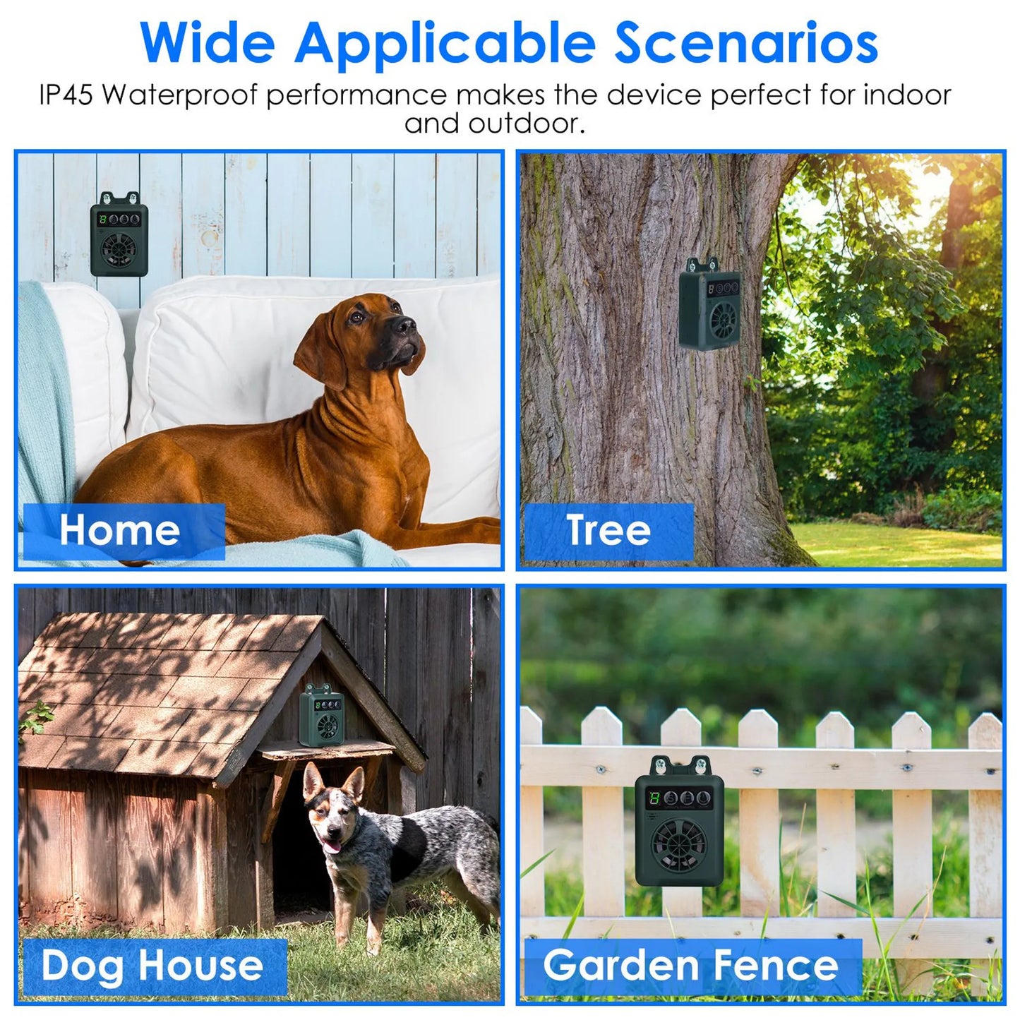 Ultrasonic Anti-barking Device 49.2Feet Sensing Sonic Bark Deterrent