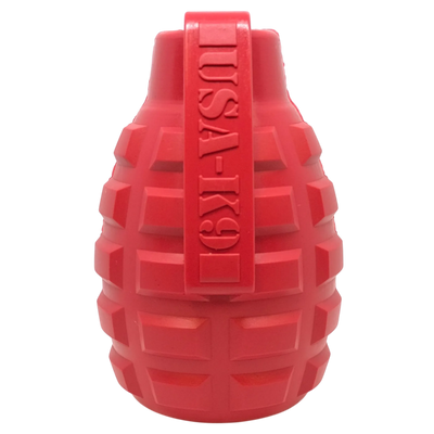 Grenade Shaped eDispenser Durable Dog Chew Toy & Treat Dispenser