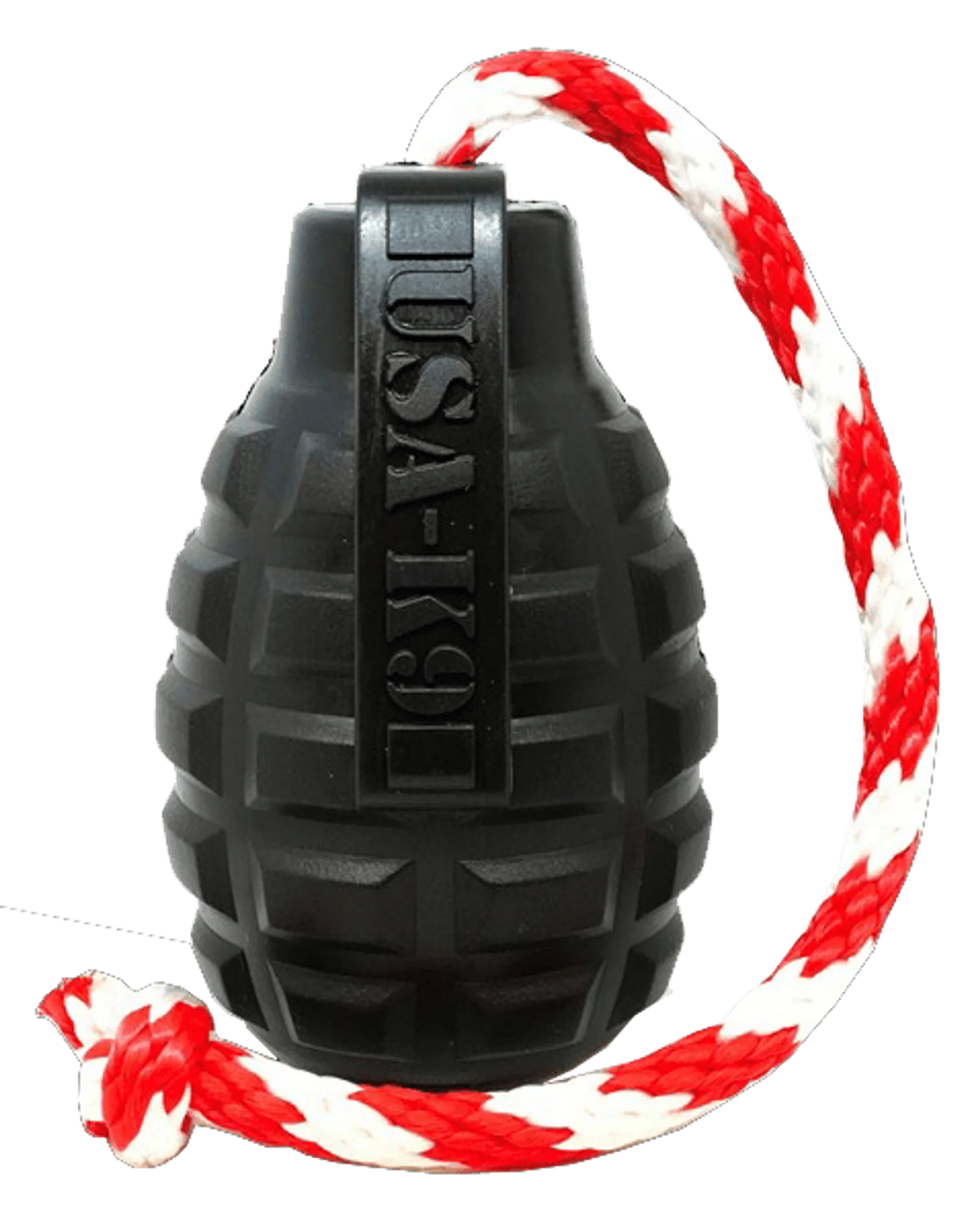 USA-K9 Grenade Durable Rubber Chew Toy, Treat Dispenser, Reward Toy, Tug Toy, and Retrieving Toy - Your Pet Connection
