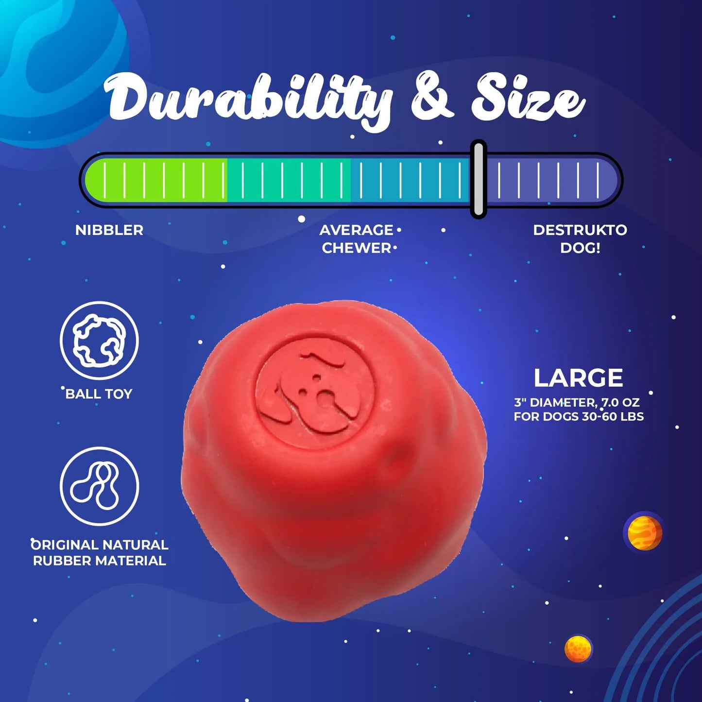 SN Asteroid Ultra Durable Rubber Chew Toy - Your Pet Connection