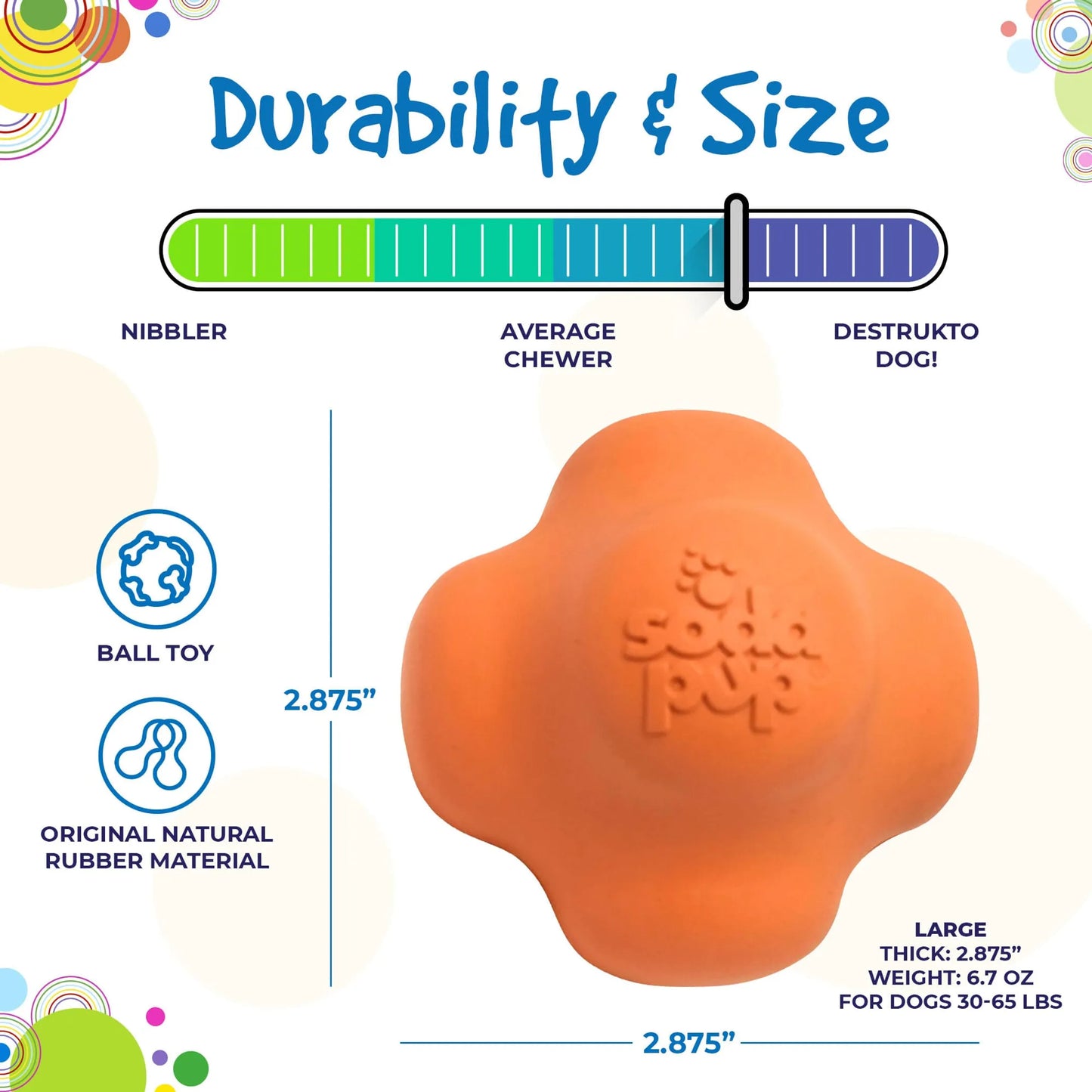 SP Crazy Bounce Ultra Durable Rubber Chew & Retrieving Toy - Your Pet Connection
