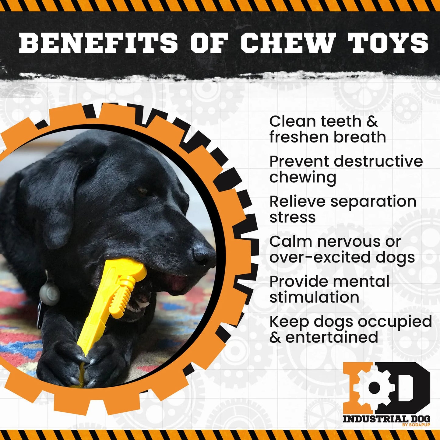 ID Pipe Wrench Ultra Durable Nylon Dog Chew Toy for Aggressive Chewers - Your Pet Connection