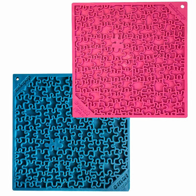 Large Blue Jigsaw & Large Pink Jigsaw eMat Lick Mat Bundle