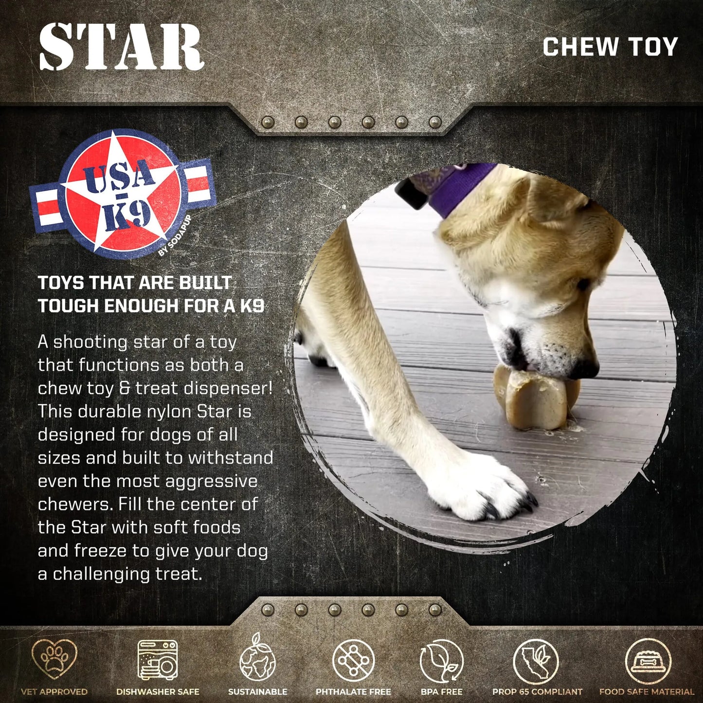 Durable Nylon Star Dog Chew Toy and Enrichment Toy for Aggressive Chewers - Your Pet Connection
