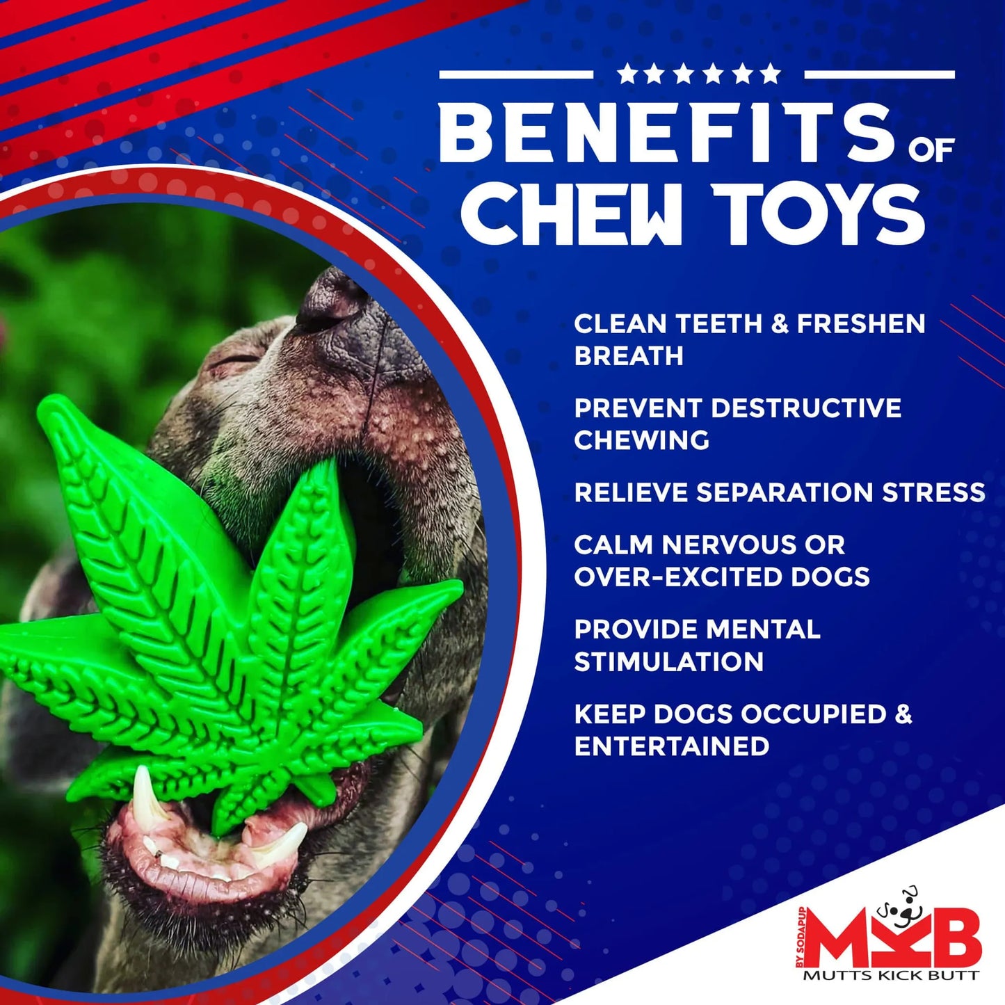 MKB Colorado Maple Leaf Durable Nylon Dog Chew Toy for Aggressive Chewers - Your Pet Connection