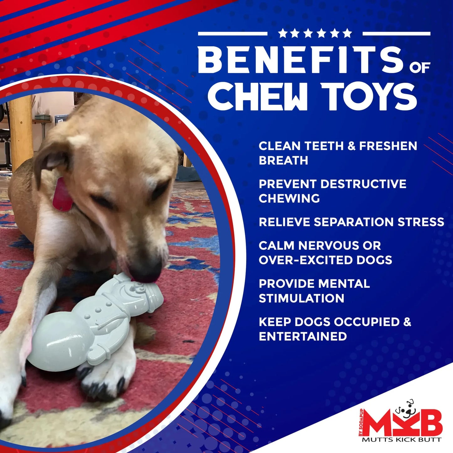 MKB Snowman Ultra Durable Nylon Dog Chew Toy for Aggressive Chewers - Your Pet Connection