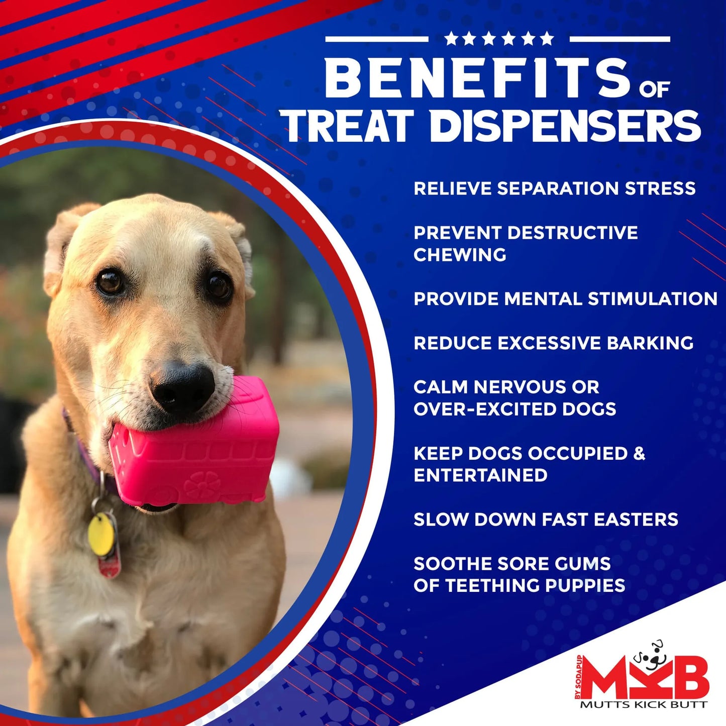 MKB Surf's Up! Retro Van Durable Chew Toy & Treat Dispenser - Your Pet Connection