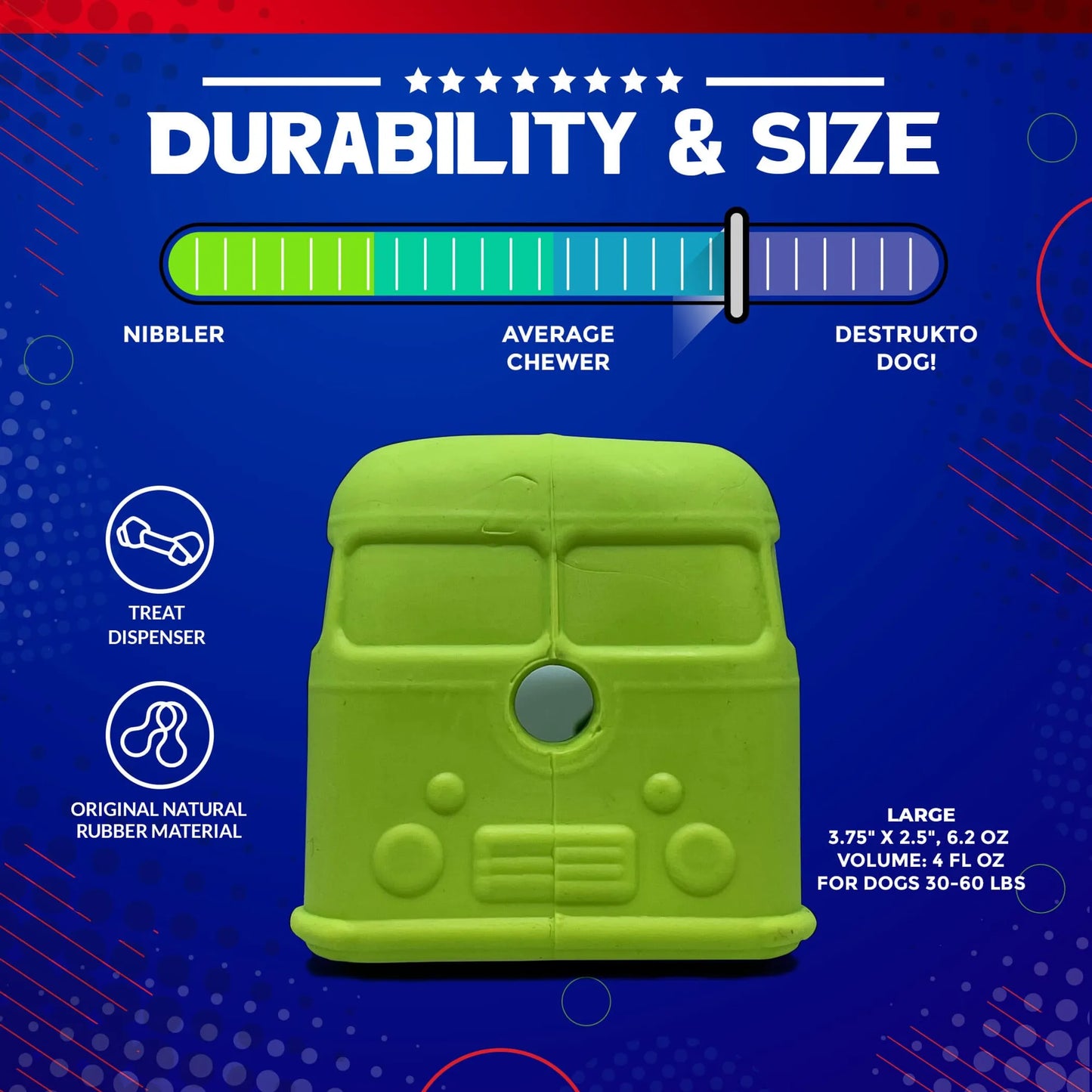 MKB Surf's Up! Retro Van Durable Chew Toy & Treat Dispenser - Your Pet Connection