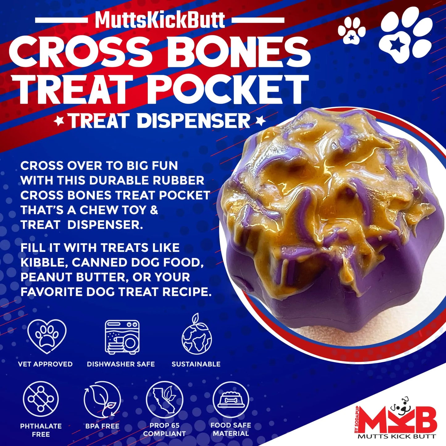 MKB Cross Bones Treat Pocket - Your Pet Connection