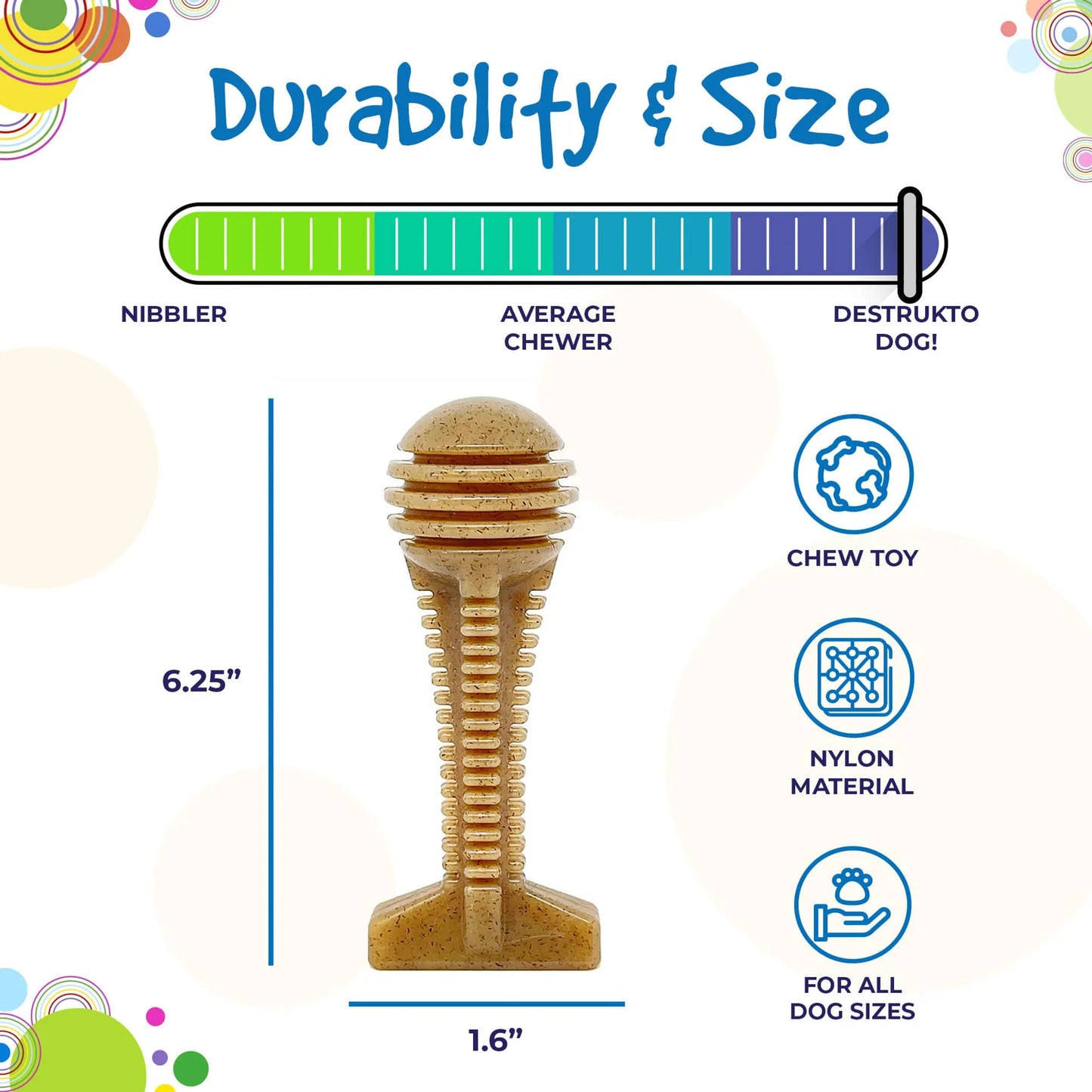 SP Honey Bone Dental Tower Ultra Durable Nylon Dog Chew Toy for Aggressive Chewers - Your Pet Connection