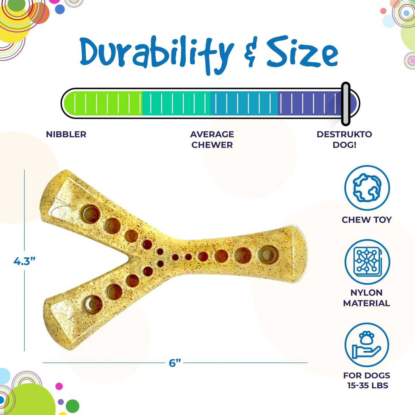 SP MOD Wishbone Ultra Durable Nylon Dog Chew Toy for Aggressive Chewers - Your Pet Connection