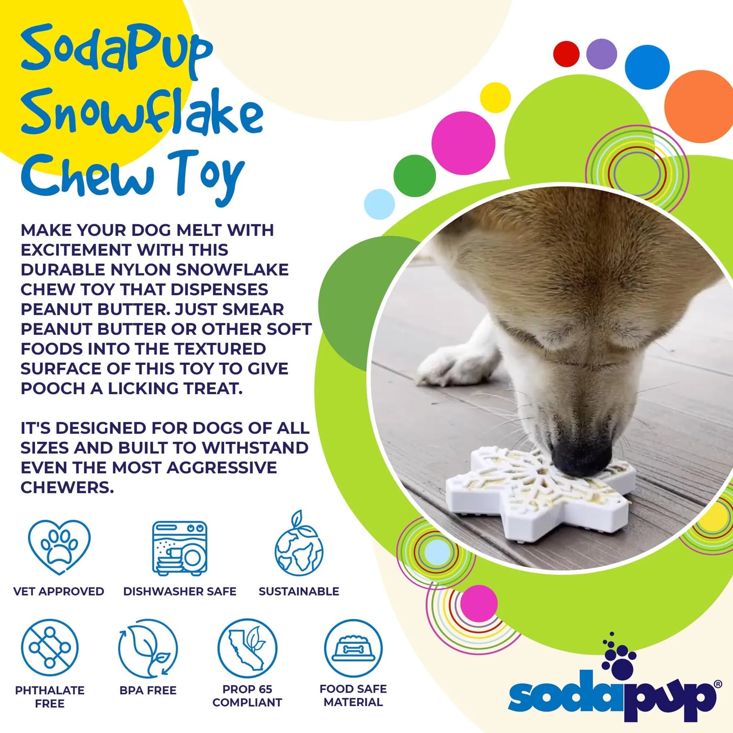 SP Snowflake Ultra Durable Nylon Dog Chew Toy for Aggressive Chewers - Your Pet Connection