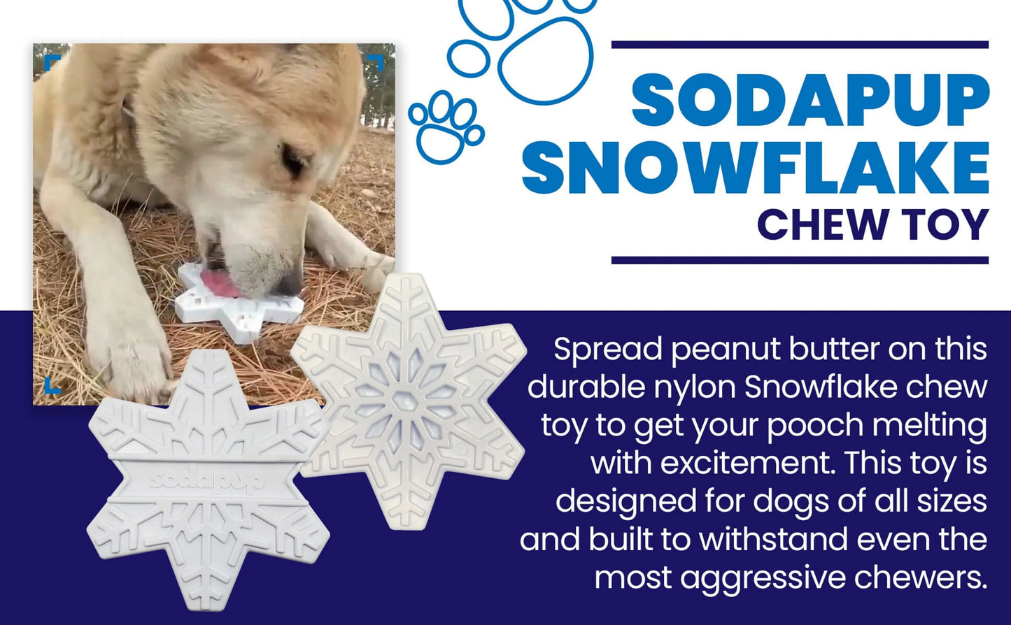 SP Snowflake Ultra Durable Nylon Dog Chew Toy for Aggressive Chewers - Your Pet Connection