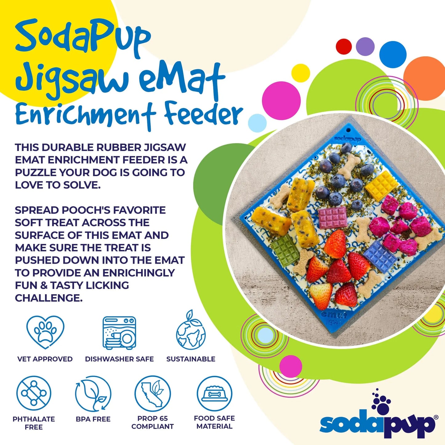 Jigsaw Design eMat Enrichment Lick Mat - Your Pet Connection