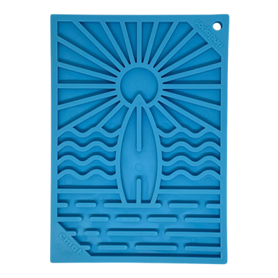 Surf's Up eMat - Small Lickmat for Dogs and Cats | Beach-Themed Design