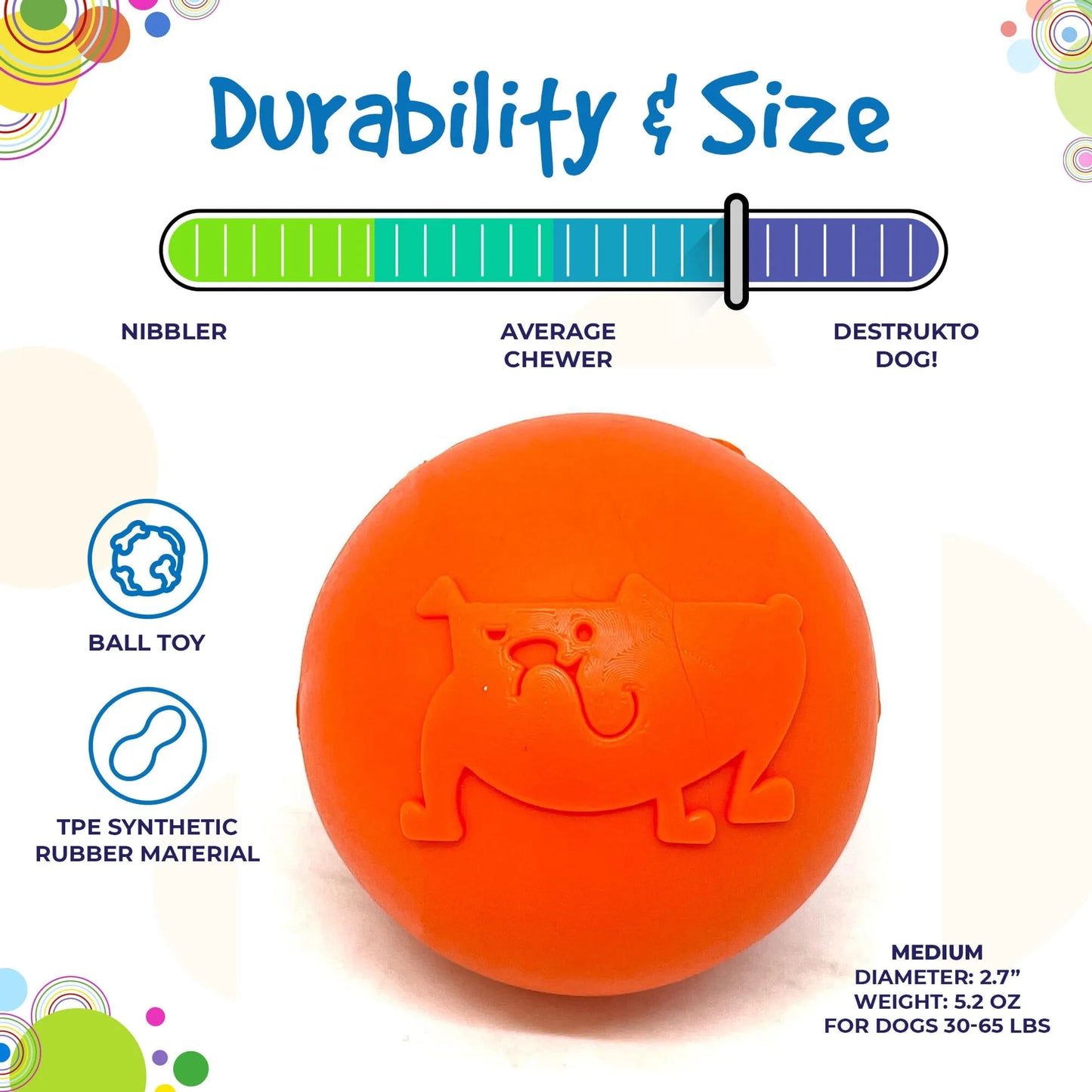 SP Smile Ball Ultra Durable Synthetic Rubber Chew Toy & Floating Retrieving Toy - Your Pet Connection