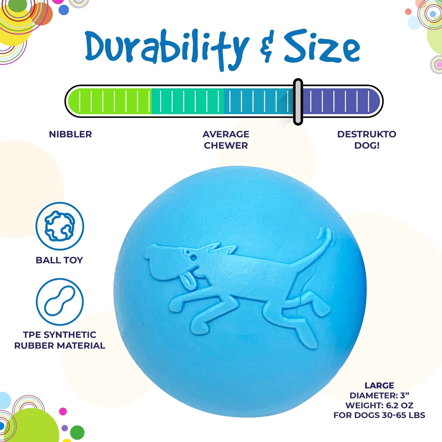 SP Wag Ball Ultra Durable Synthetic Rubber Chew Toy & Floating Retrieving Toy - Your Pet Connection
