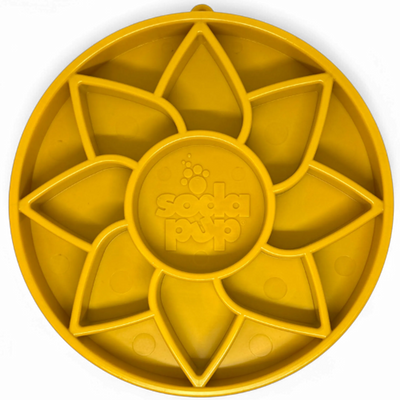 Sunflower eTray Shallow Slow Feeder Dog Bowl for Enrichment