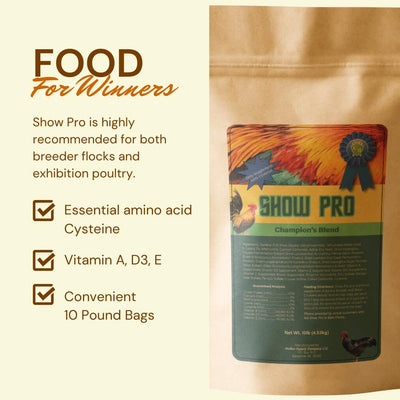 Show Pro Poultry Supplement, 10LB Bag - Boosts Health & Performance for Breeders, Exhibitors - Your Pet Connection