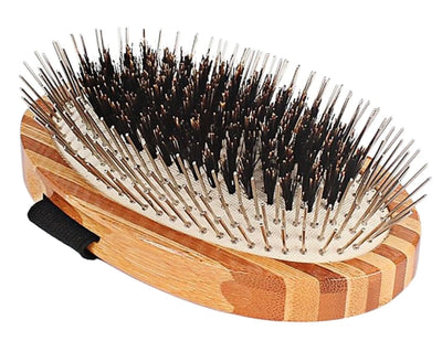 Bass Brushes Pet Grooming Brush Hybrid Bamboo Palm Detangling