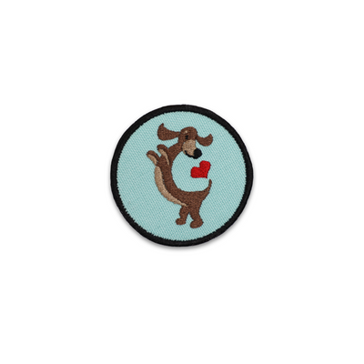 Dachshund Heart Circle Patch - Your Pet Connection