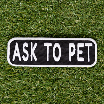Ask to Pet 2x6 Patch - Your Pet Connection