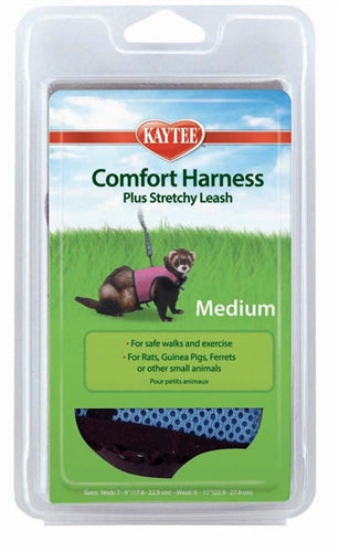 Small pet comfort harness with stretchy stroller leash attached