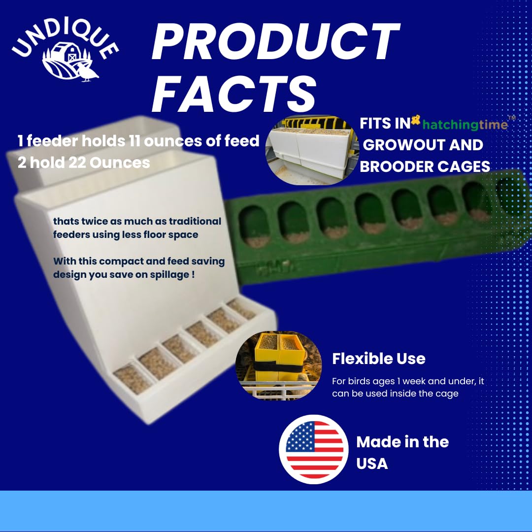 Button Quail Feeders (2), Adjustable Spill-Resistant Design Made in USA - Your Pet Connection