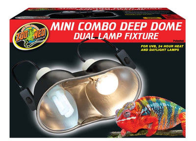 Zoo Med Mini Combo Deep Dome Lamp Fixture Black, 1ea