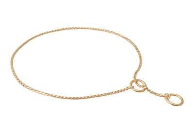 Alvalley LLC Elegant Brass Snake Dog Collar