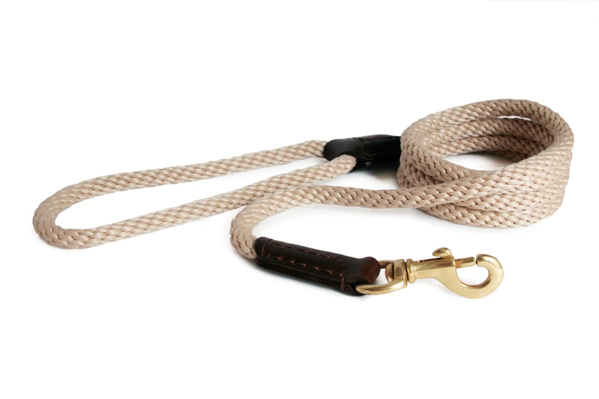 Rope and Leather Snap Lead (4ft x 3/4 in) - Your Pet Connection