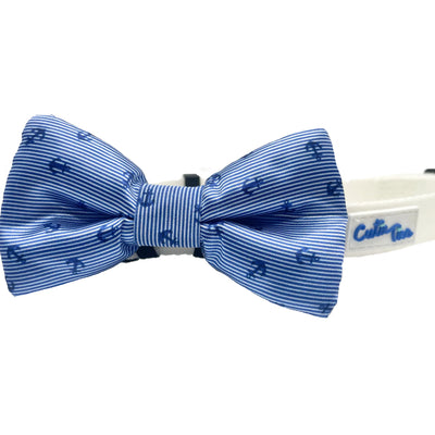 Cutie Ties Nautical Anchor Dog Bow Tie 2" x 4"