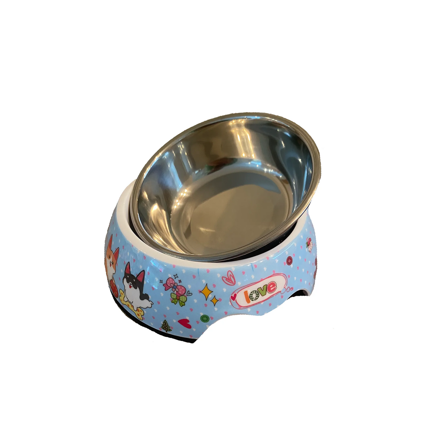 Cutie Ties Orange Small Dog Bowl