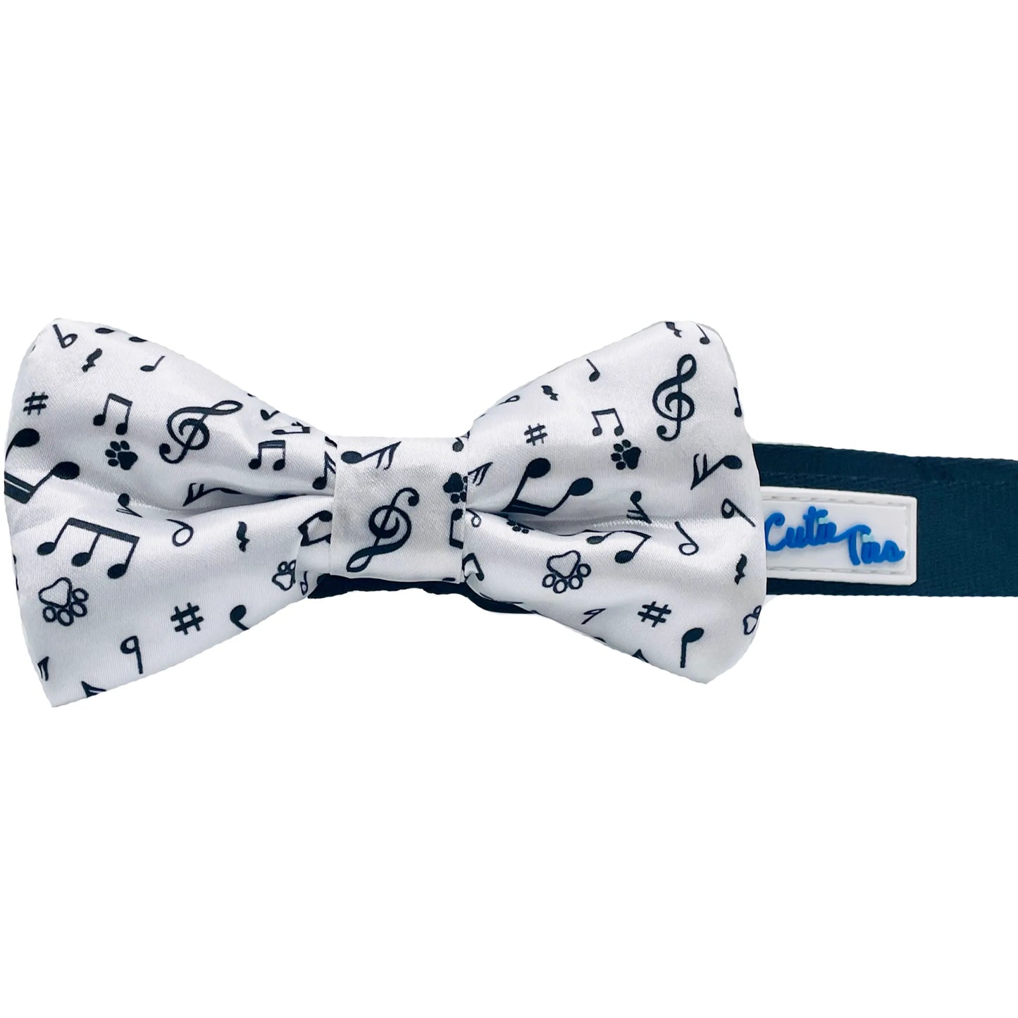 Cutie Ties Musical Notes Dog Bow Tie 2x4 Inches