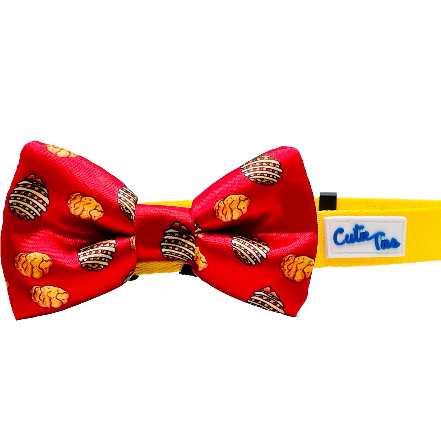 Cutie Ties Wine and Cheese Dog Bow Tie 2x4