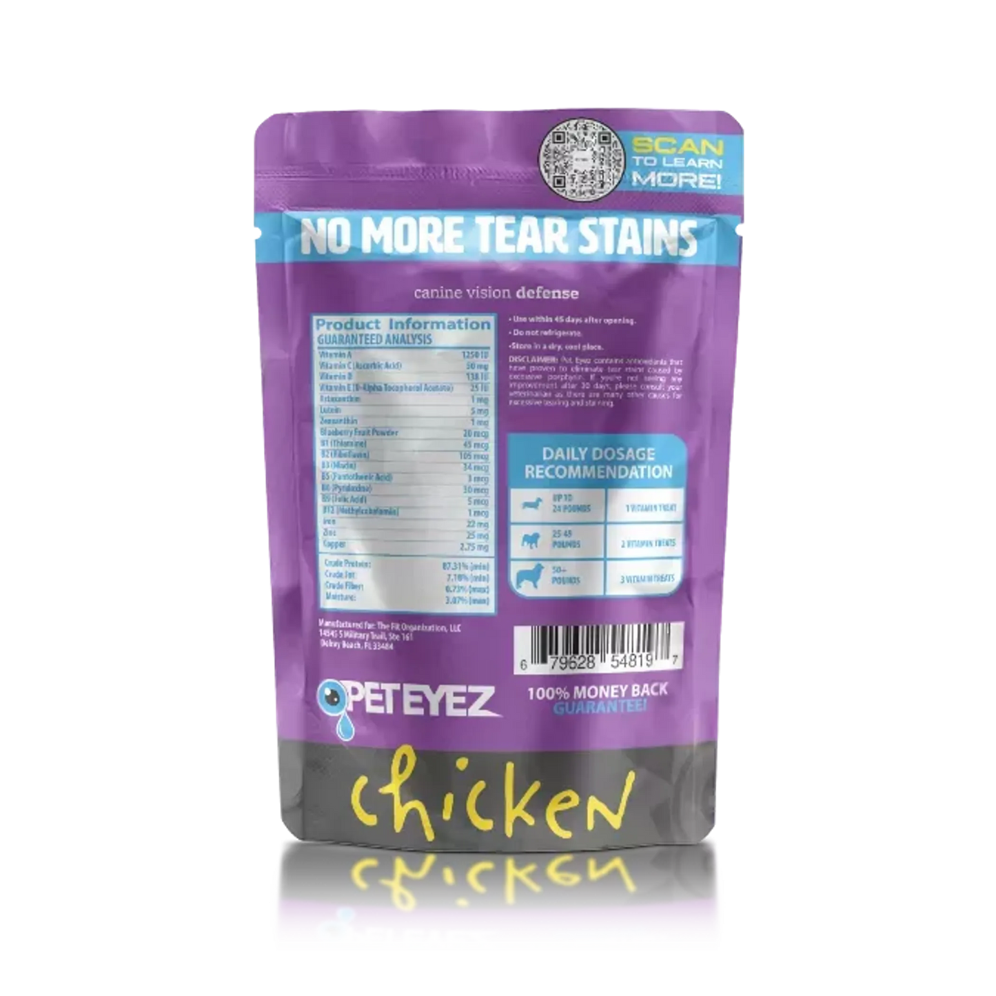 Pet Eyez Vitamin Treats - Chicken - Color: Purple | Size: 4 X 6 | Pack Of: 35 - Your Pet Connection