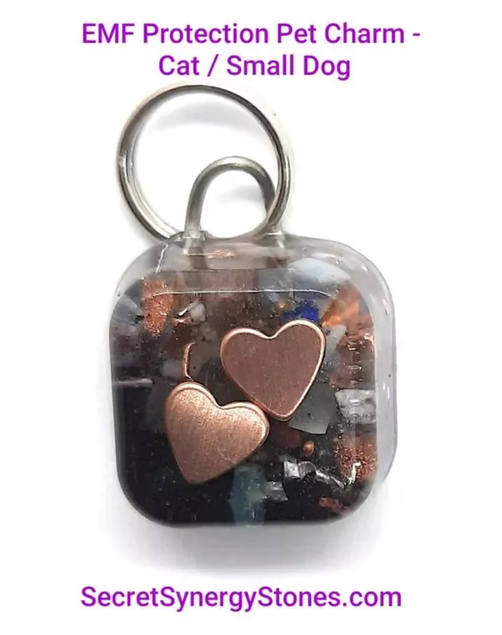 EMF 5G protection Pet Charm Cat/Sml Dog with Split Ring - Your Pet Connection