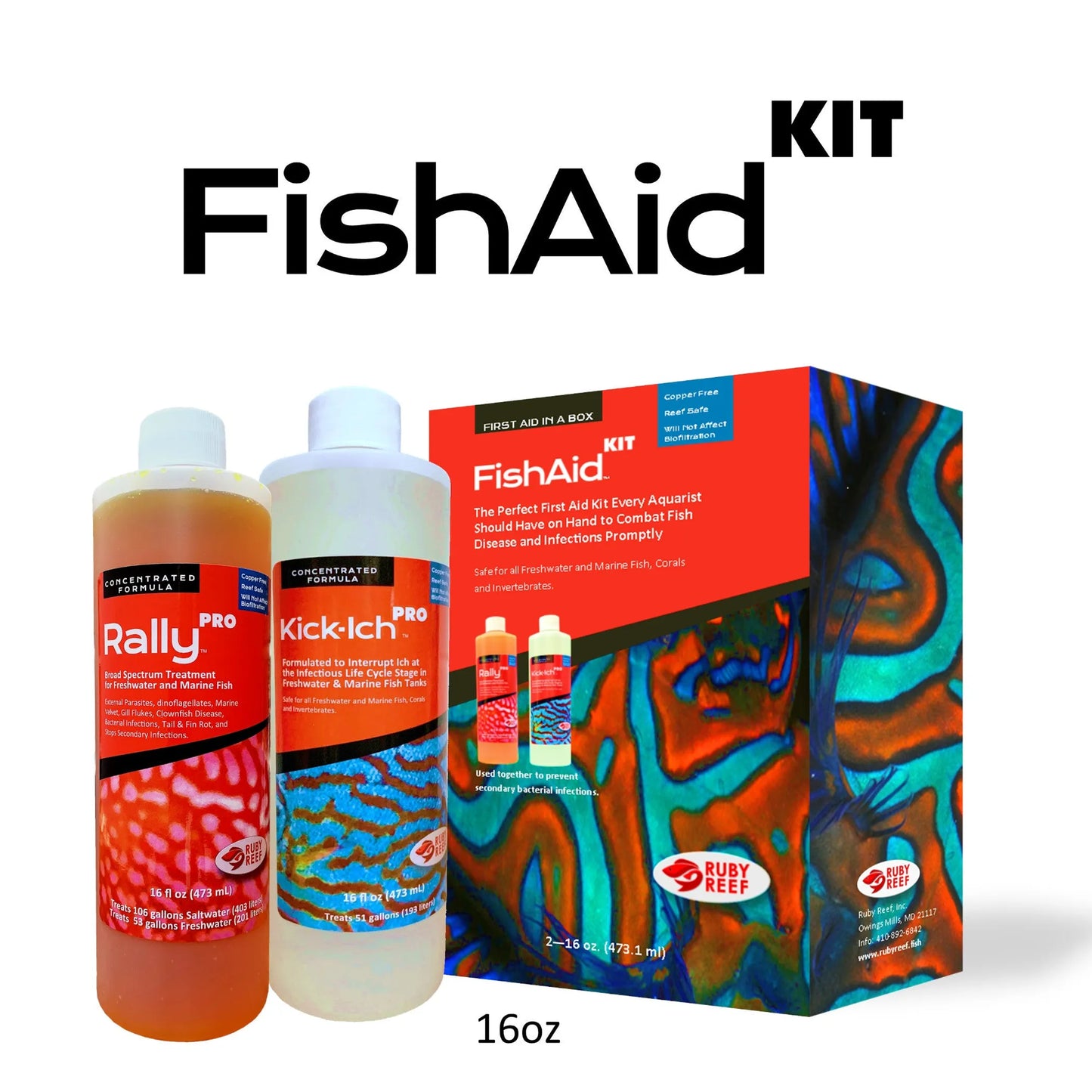 Ruby Reef FishAid Kit 8oz Aquarium Treatment