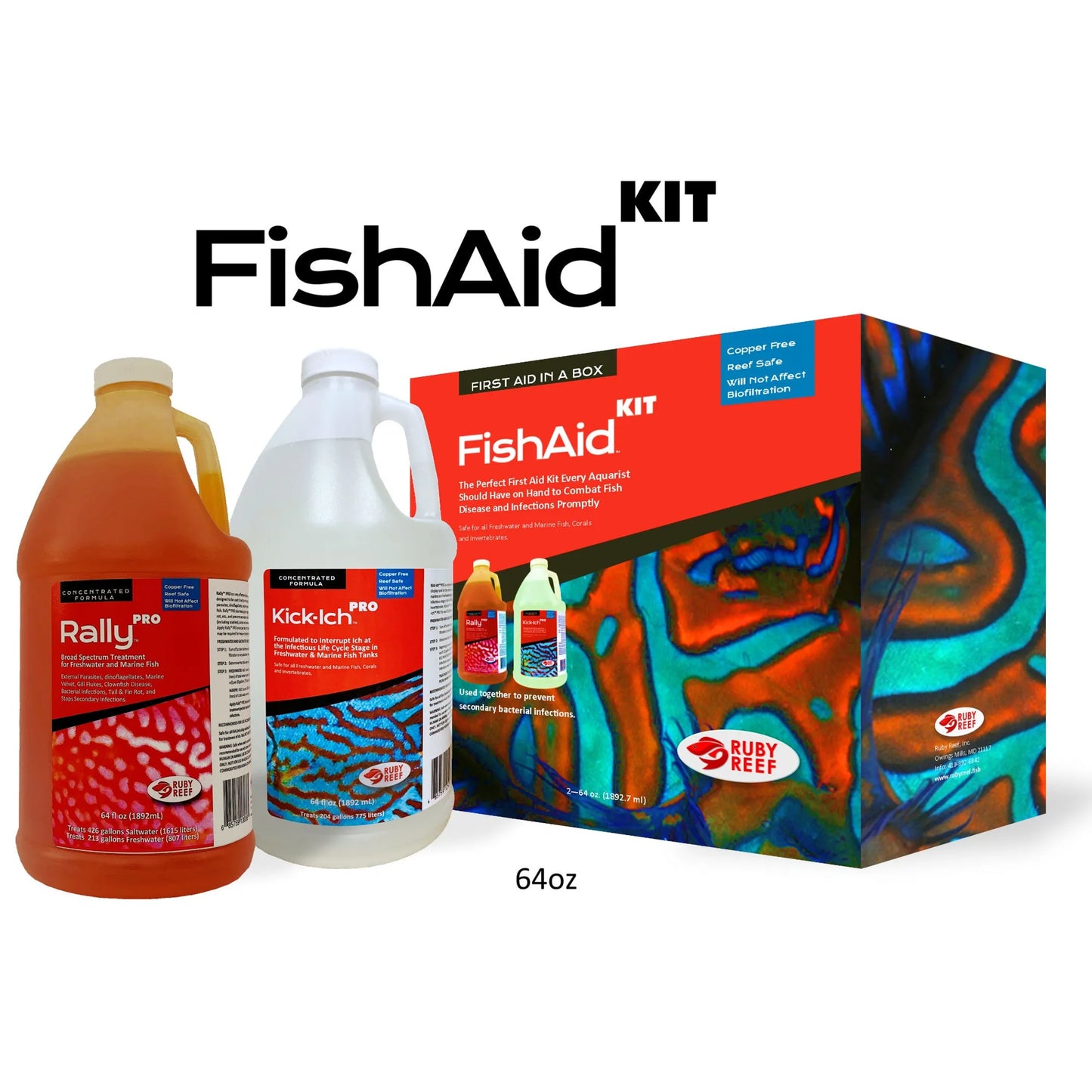 Ruby Reef FishAid Kit 8oz Aquarium Treatment
