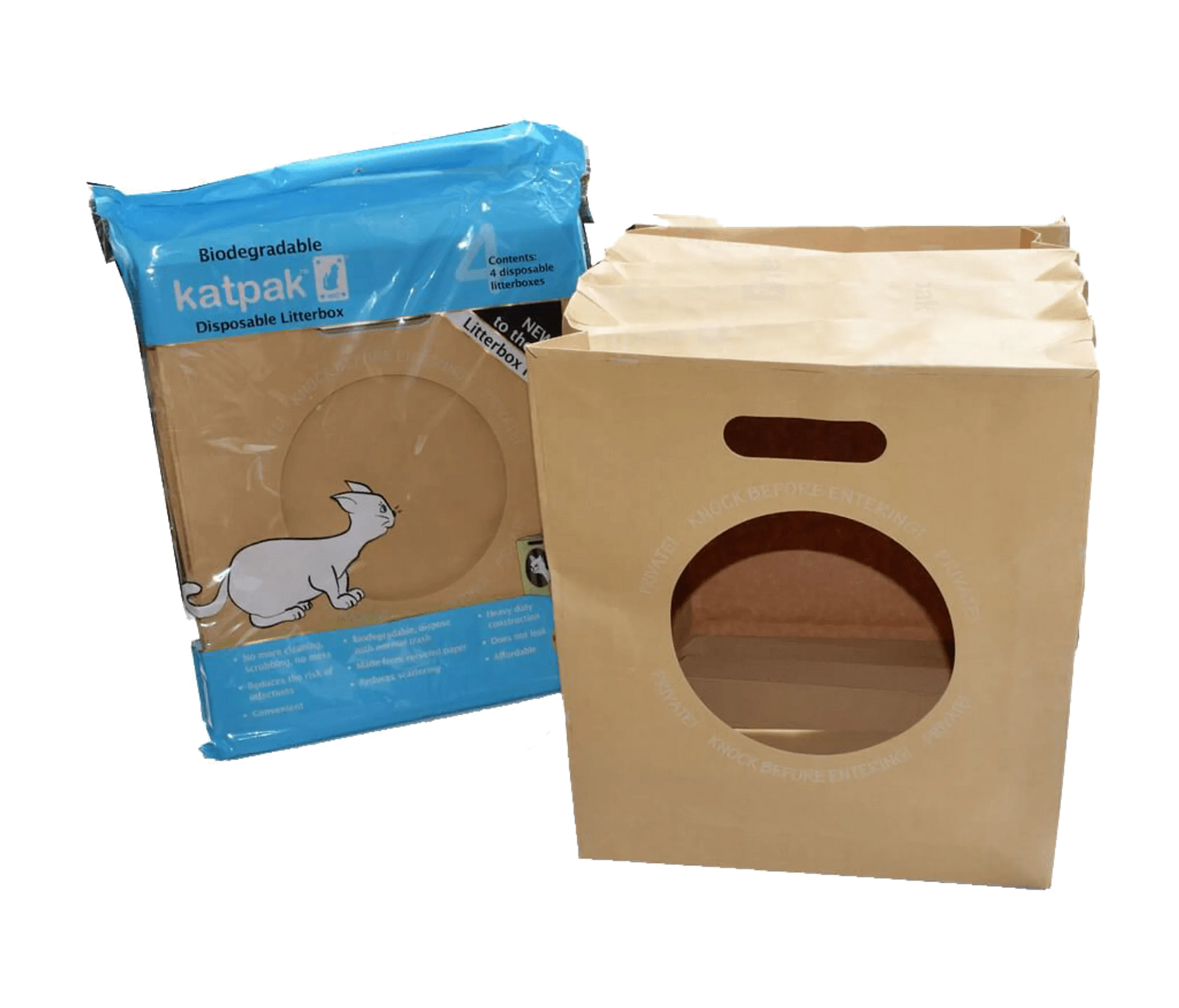 KatPak Biodegradable Litter Box - 4 Pack - Your Pet Connection