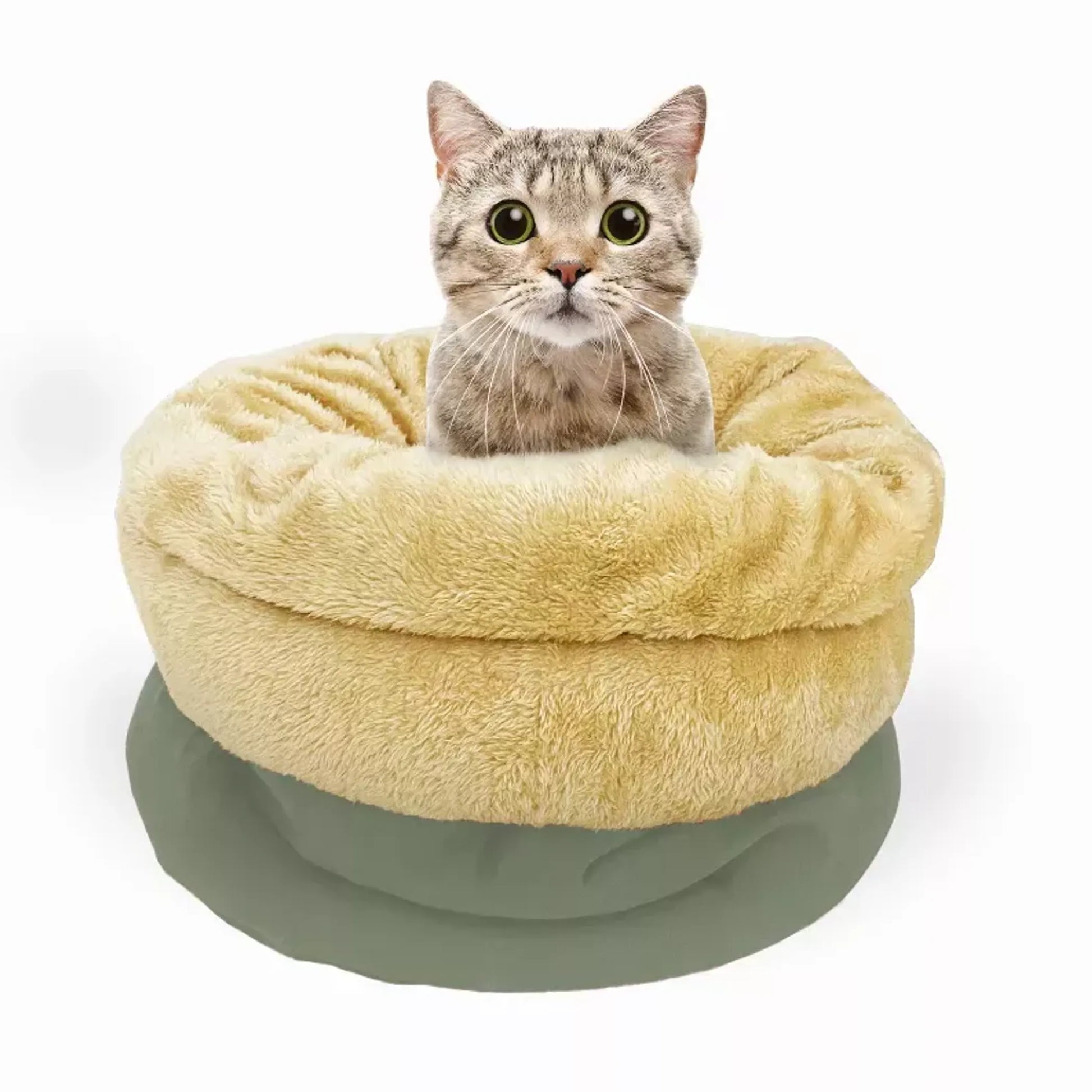 GOOPAWS 4 in 1 Self Warming Burrow Cat Bed, Pet Hideway Sleeping Cuddle Cave - Your Pet Connection