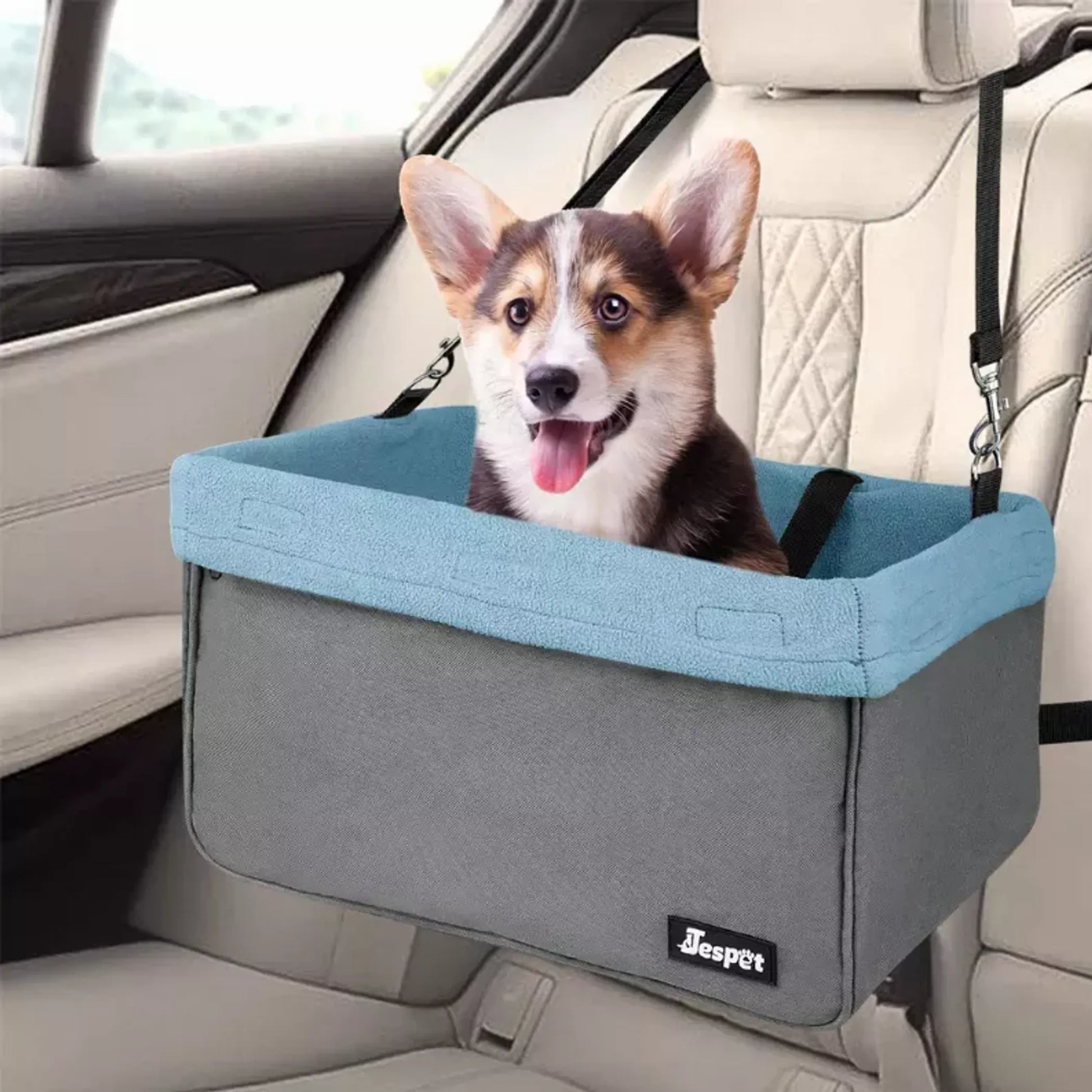 JESPET & GOOPAWS Dog Booster Seats for Cars, Portable Dog Car Seat Travel Carrier with Seat Belt for 24lbs Pets - Your Pet Connection